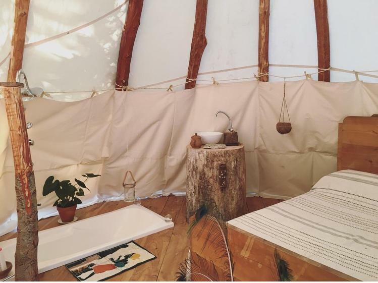 Tipi Lodge Dans La Foret Mimizan Esterno foto