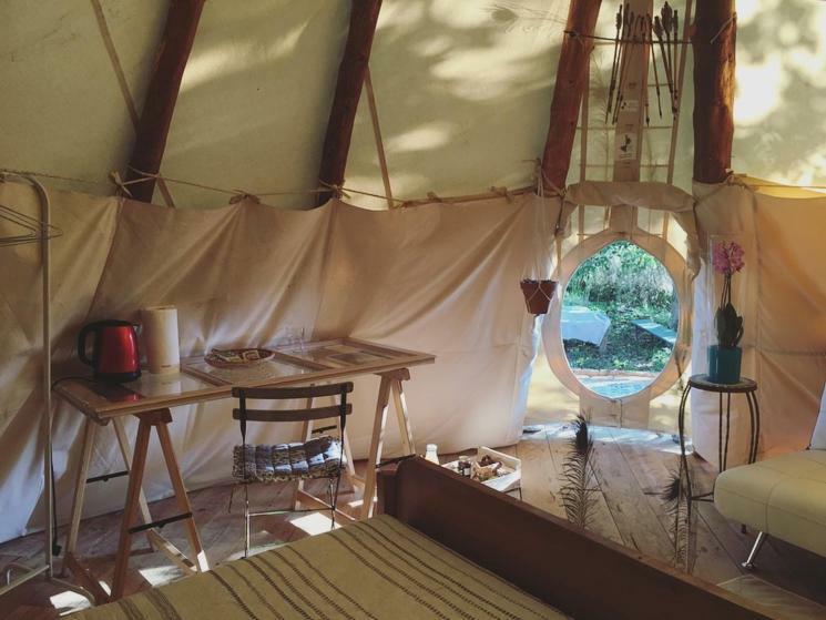 Tipi Lodge Dans La Foret Mimizan Esterno foto