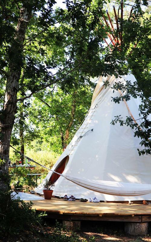 Tipi Lodge Dans La Foret Mimizan Esterno foto